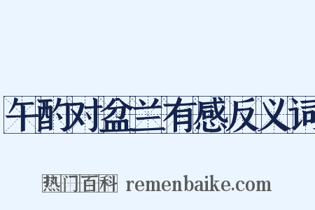 午酌对盆兰有感反义词是什么意思的图片